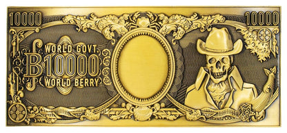 One Piece Replica 10,000 World Berry Metal Banknote 6 x 15 cm