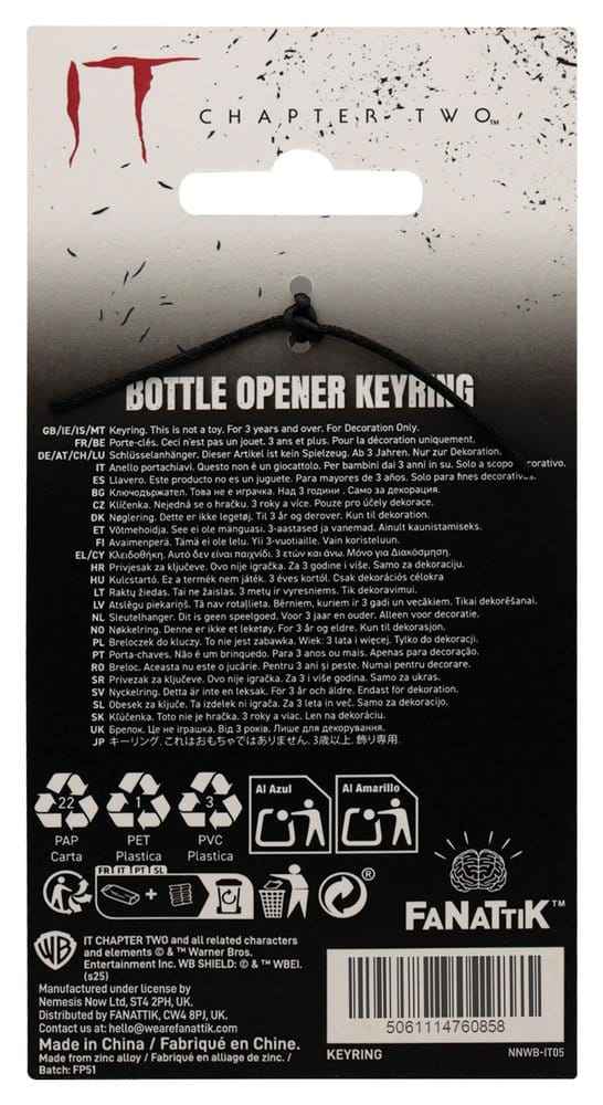 It Chapter Two Bottle Opener Pennywise Keyring