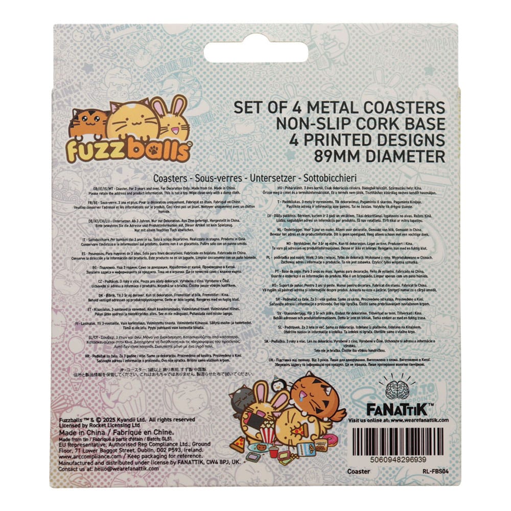 Fuzzballs Coaster 4-Pack