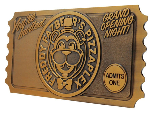 Five Nights at Freddy’s Replica Pizzaplex Opening Night Ticket Limited Edition 16 x 8 cm