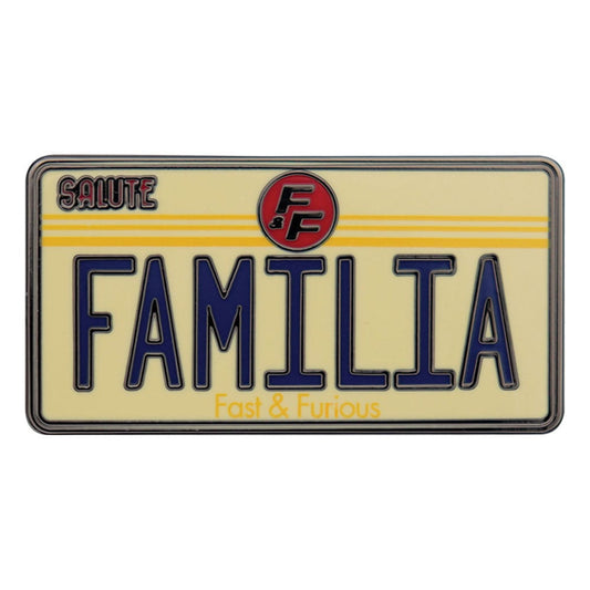 Fast & Furious Pin Badge Familia License Plate Pins & Brooches