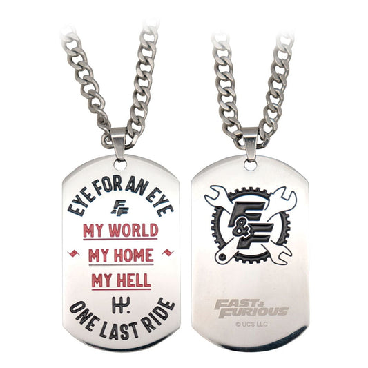 Fast & Furious Dog Tags with ball chain Pendants & necklaces
