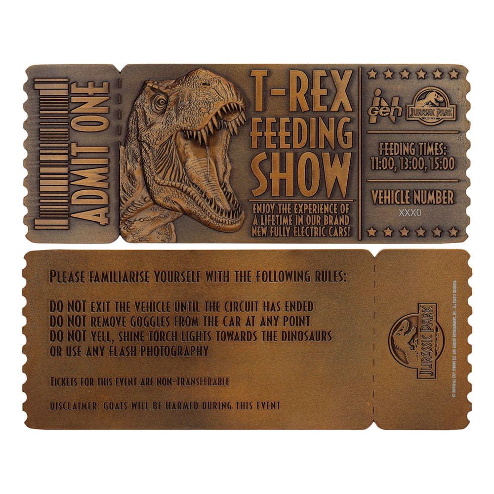 Jurassic Park Replica 1/1 Feeding Show Ticket Replicas
