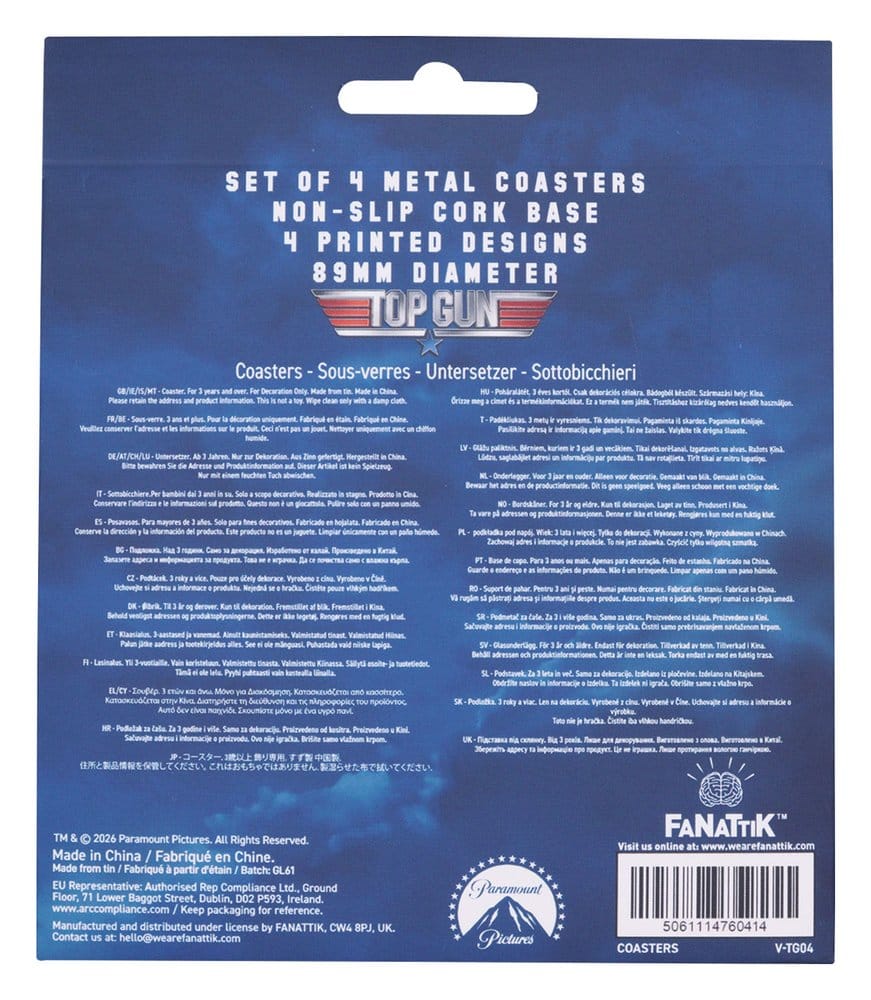 Top Gun Coaster 4-Pack