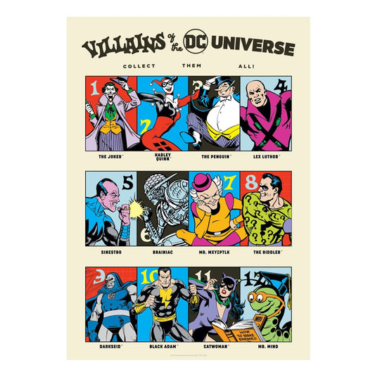 DC Comis Art Print 90th Anniversary Villains Limited Edition 42 x 30 cm Posters & Wallscrolls