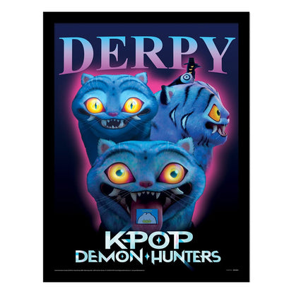 KPop Demon Hunters Collector Print Framed Poster Derpy - FanofThings.co.uk