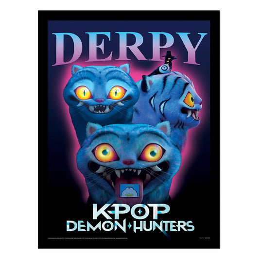 KPop Demon Hunters Collector Print Framed Poster Derpy - FanofThings.co.uk