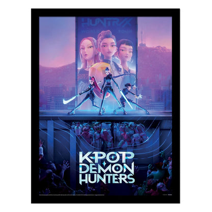 KPop Demon Hunters Collector Print Framed Poster Movie Key Art - FanofThings.co.uk