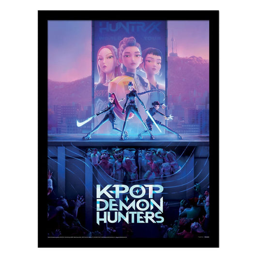 KPop Demon Hunters Collector Print Framed Poster Movie Key Art - FanofThings.co.uk