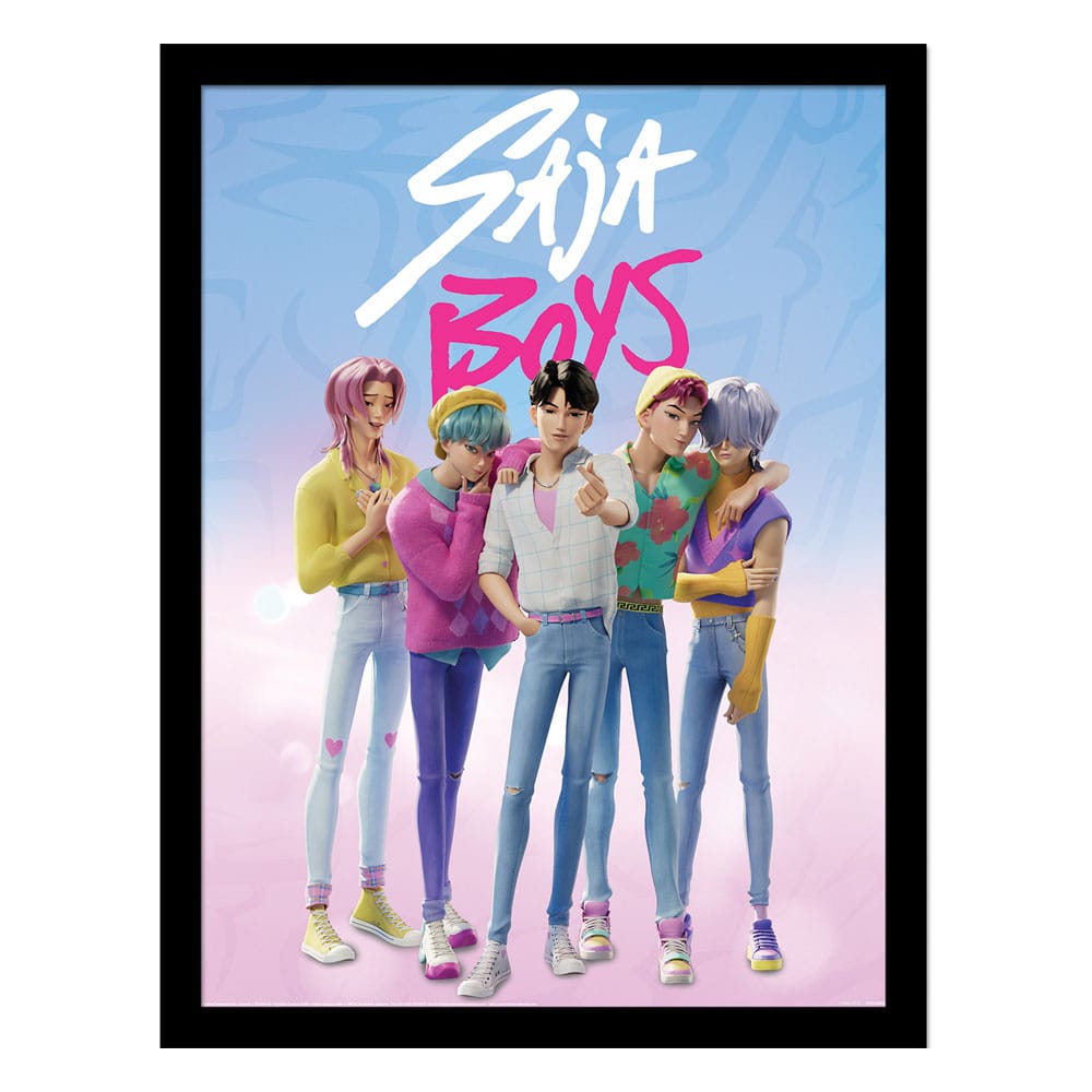 KPop Demon Hunters Collector Print Framed Poster Saja Boys - FanofThings.co.uk