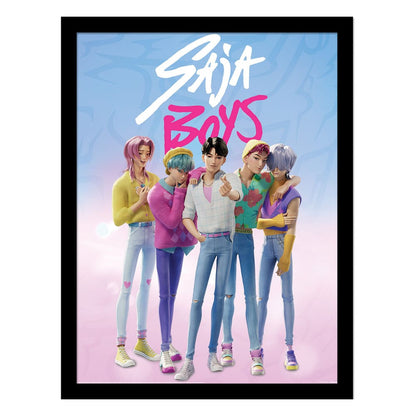 KPop Demon Hunters Collector Print Framed Poster Saja Boys - FanofThings.co.uk