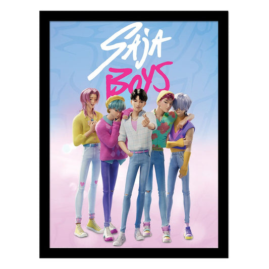 KPop Demon Hunters Collector Print Framed Poster Saja Boys - FanofThings.co.uk