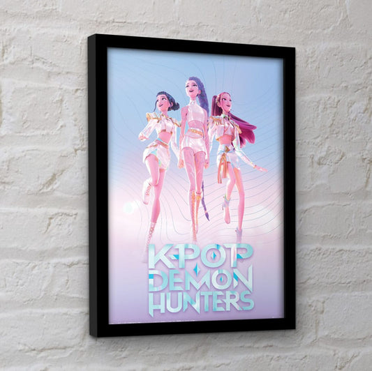 KPop Demon Hunters Collector Print Framed Poster Trio - FanofThings.co.uk