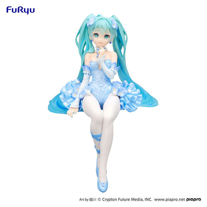 Hatsune Miku Noodle Stopper PVC Statue Flower Fairy Nemophila Pail Blue Color Ver. 15 cm Statues