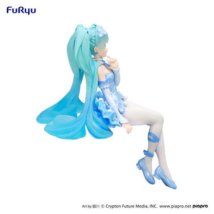 Hatsune Miku Noodle Stopper PVC Statue Flower Fairy Nemophila Pail Blue Color Ver. 15 cm Statues