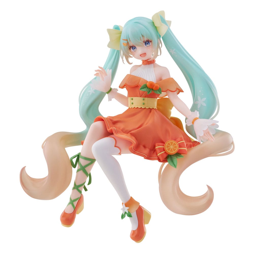 Hatsune Miku Noodle Stopper PVC Statue Flower Hatsune Miku Citrus Ver. 14 cm Furyu