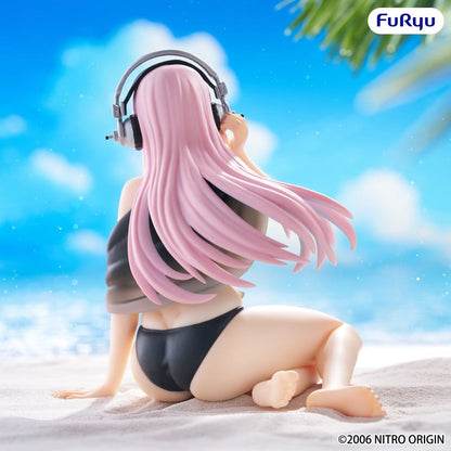Super Sonico Noodle Stopper PVC Statue Super Sonico Swimsuit Black Color Ver. 10 cm Furyu