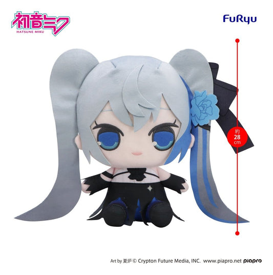 Hatsune Miku Kyurumaru Big Plush Figure Blue Rose 28 cm