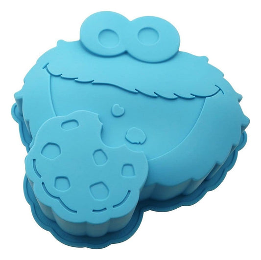 Sesame Street Silicone Baking Tray Cookie Monster blue