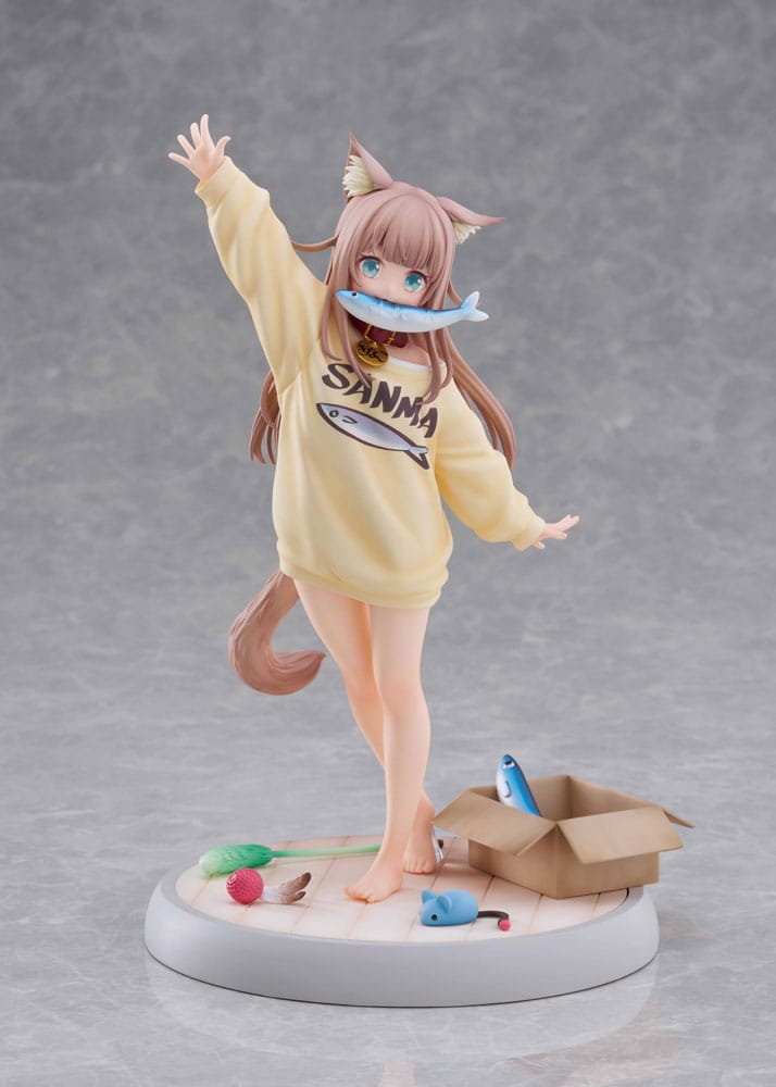 My Cat Is a Kawaii Girl Statue 1/6 Kinako Play With Ver. AmiAmi Limited Edition 21 cm Golden Head