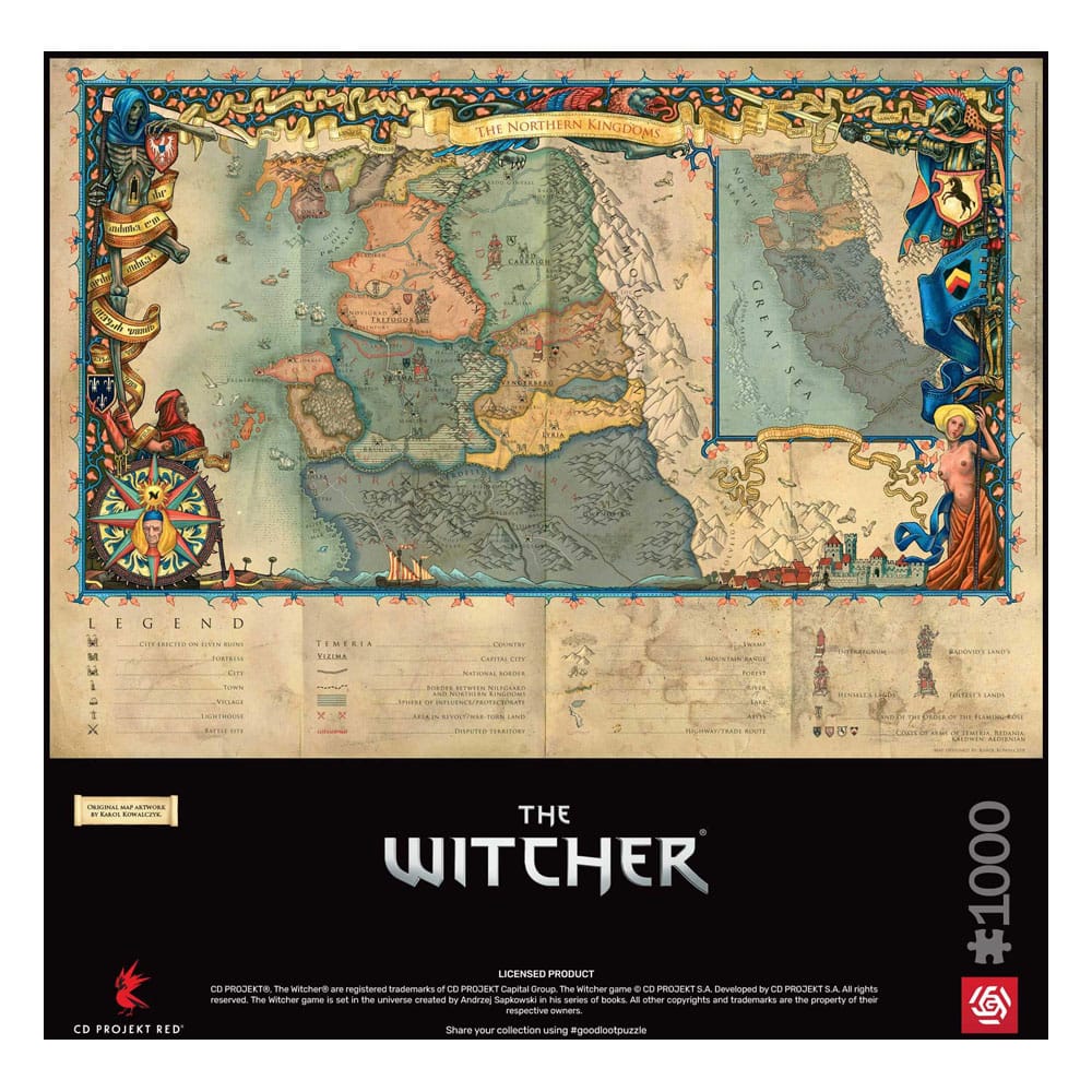 The Witcher 3 Gaming Puzzle The Northern Kingdoms (1000 pieces) Good Loot