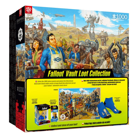 Fallout gift set Fallout Vault Loot Collection (Puzzle, socks, figurine & key ring) Good Loot