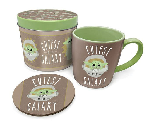 Star Wars The Mandalorian Mug with Coaster Cutest in the Galaxy Cups & Mugs