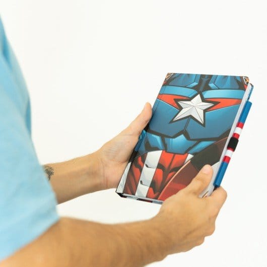 Marvel Captain America Premium Notebook with Pen Uniform A5 Grupo Erik