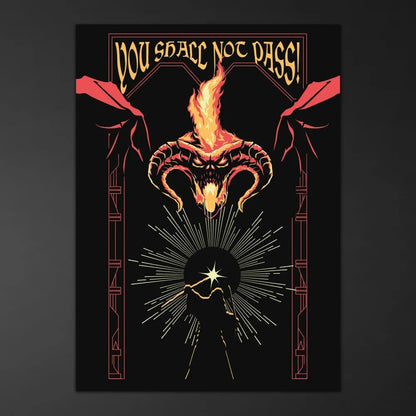 The Lord of the Rings Luminescent Poster Balrog 50 x 70 cm