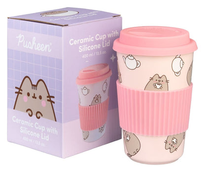 Pusheen Ceramic Mug with Lid 400 ml Grupo Erik