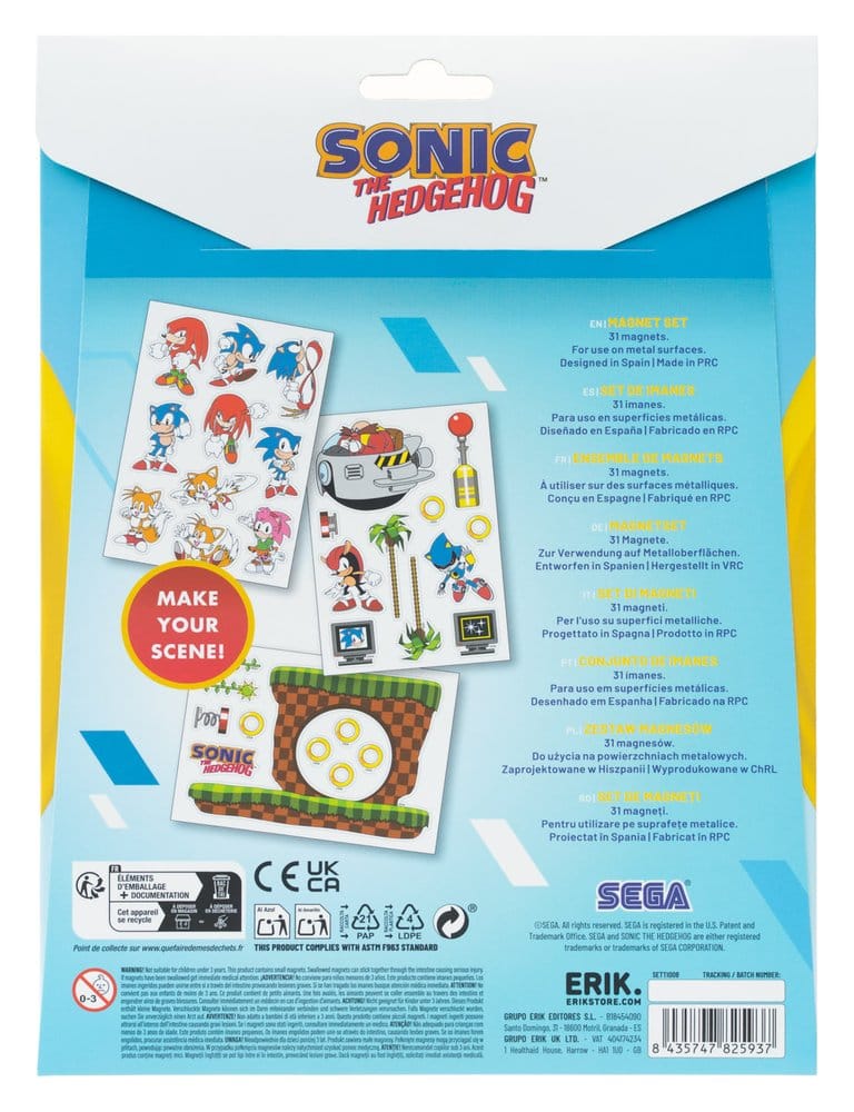 Sonic Die-Cut Magnet Set Grupo Erik