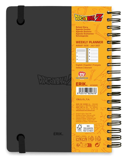 Dragon Ball School Diary weekly planner 2026/2027 A5 Grupo Erik