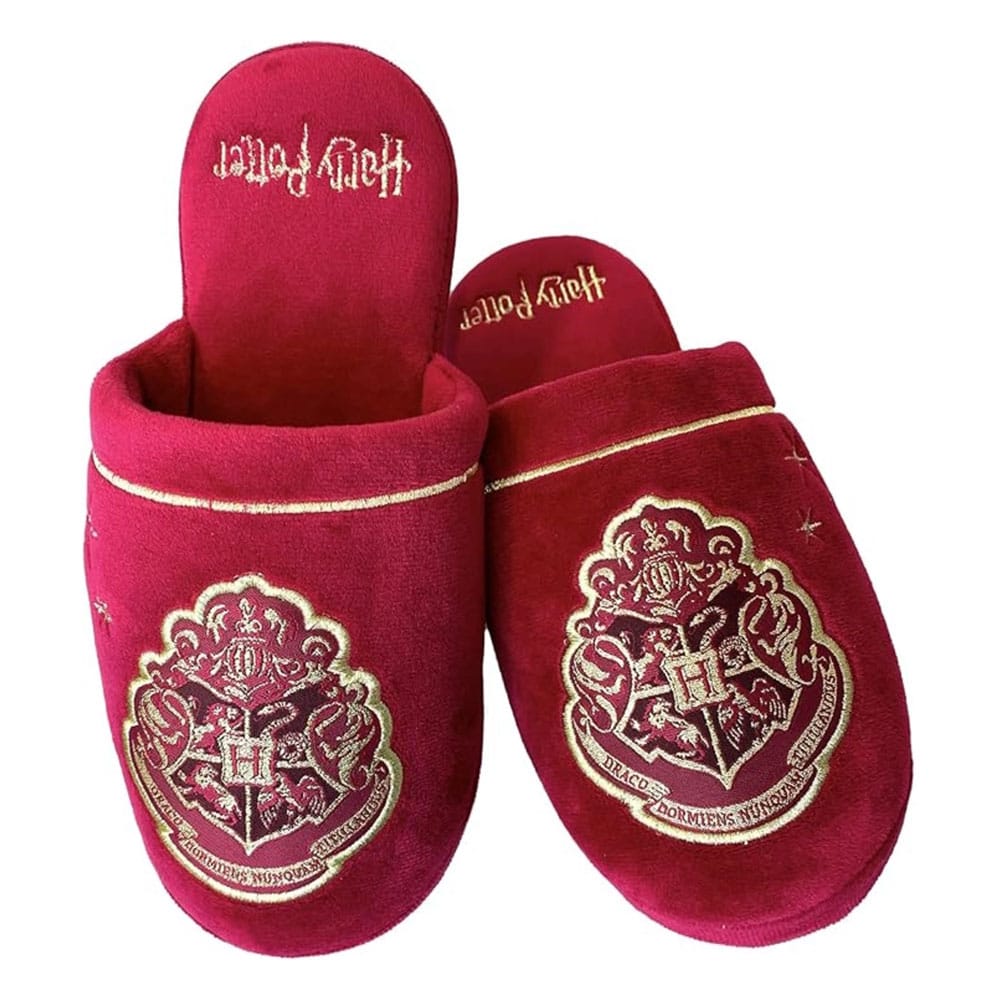 Harry Potter Slippers Hogwarts Gold on Burgundy EU 38-43 Footwear