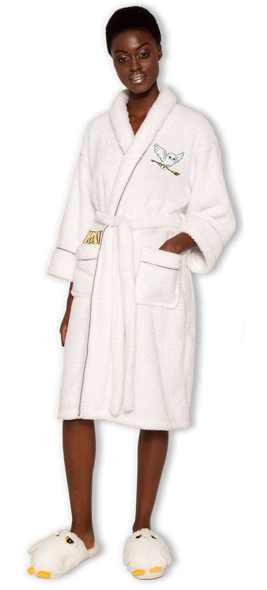 Harry Potter Ladies Fleece Bathrobe Hedwig Pyjamas