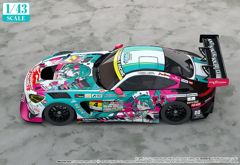 Hatsune Miku GT Project Vehicle 1/43 Hatsune Miku AMG 2025 Season Opening Ver. 11 cm Action figures