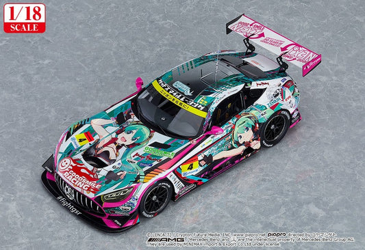 Hatsune Miku GT Project Vehicle 1/18 Good Smile Hatsune Miku AMG 2020 SUPER GT Okayama Test Ver. 26 cm
