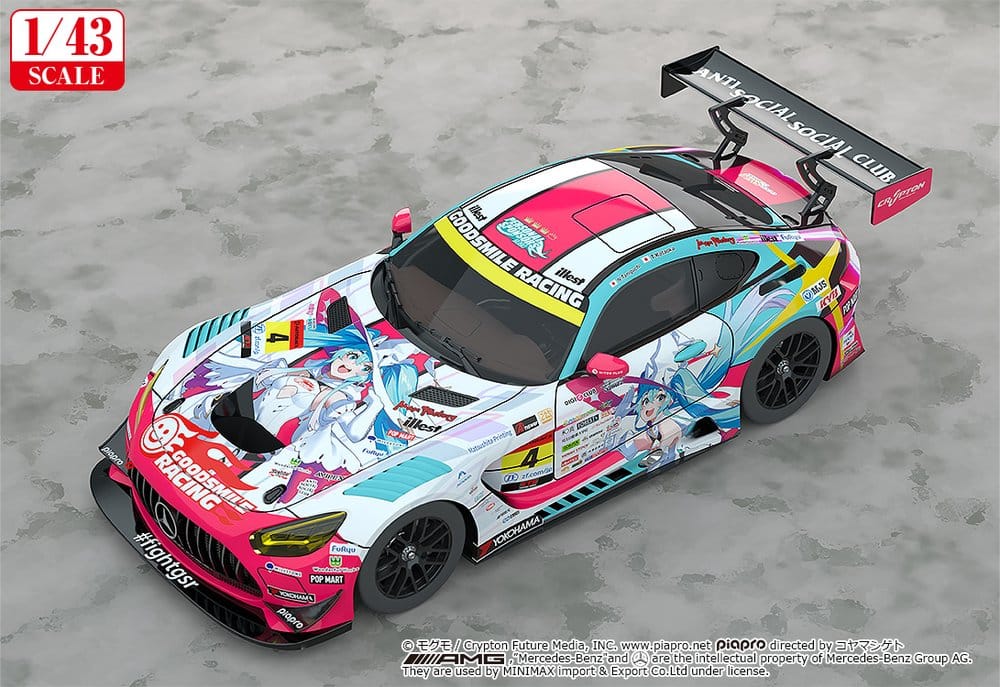 Hatsune Miku GT Project Vehicle 1/43 Good Smile Hatsune Miku AMG 2024 Season Opening Ver. 11 cm