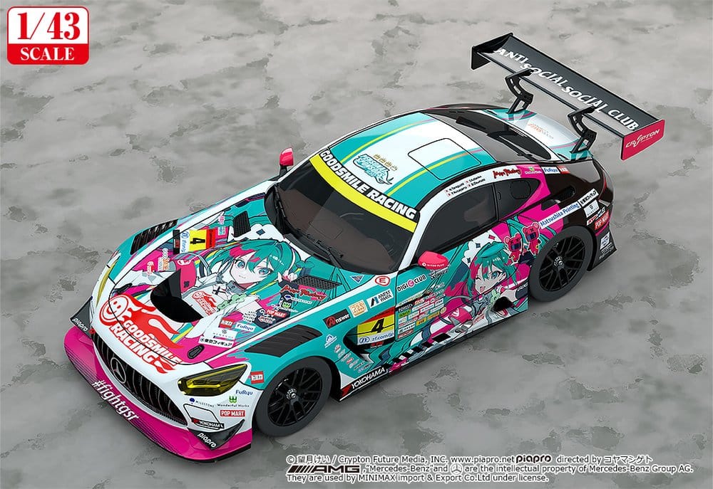 Hatsune Miku GT Project Vehicle 1/43 Good Smile Hatsune Miku AMG 2025 Season Opening Ver. 11 cm