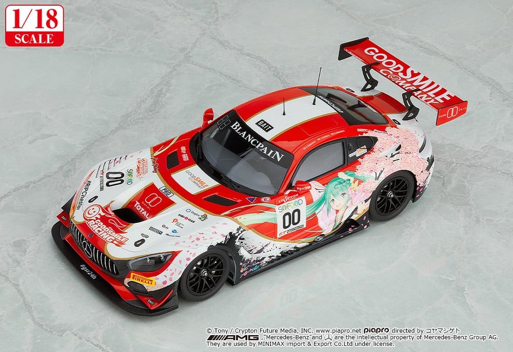 Hatsune Miku GT Project Vehicle 1/18 Good Smile Hatsune Miku AMG 2017 SPA24H Ver. 26 cm