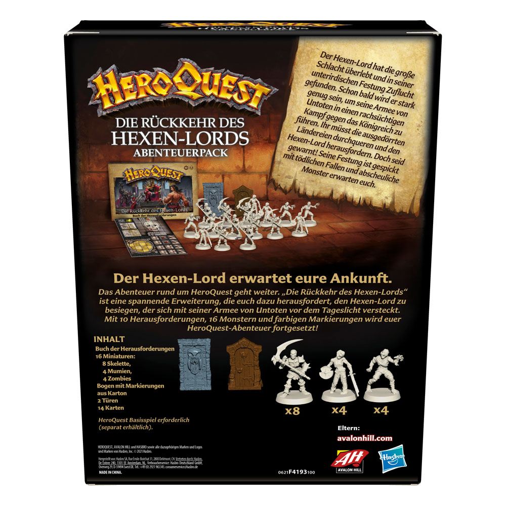 HeroQuest Board Game Expansion HeroQuest Die Rückkehr des Hexen-Lords Quest Pack german Hasbro