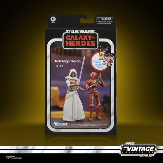 Star Wars: Galaxy of Heroes Vintage Collection Action Figure 2-Pack Jedi Knight Revan & HK-47 10 cm - FanofThings.co.uk