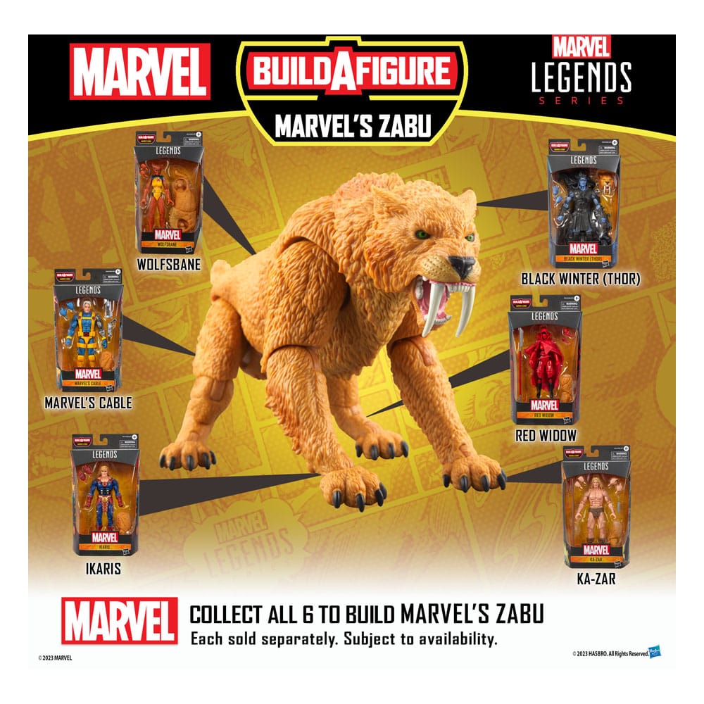 Marvel Legends Action Figure Marvel's Cable (BAF: Marvel's Zabu) 15 cm