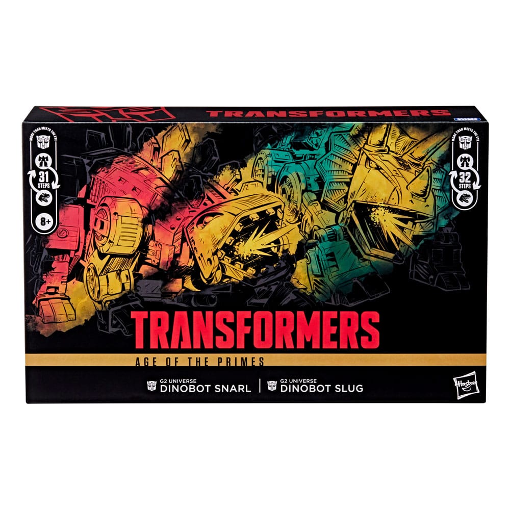 Transformers Age of the Primes Leader Class Action Figure G2 Universe Dinobots Snarl & Slug 19 cm Hasbro