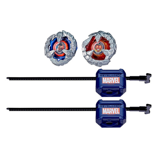 Beyblade X and Marvel Collab Captain America 4-70GB vs. Red Hulk 1-80R