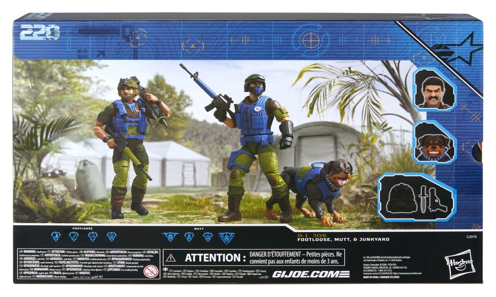 G.I. Joe Classified Series Action Figure 3-Pack #220 Mad Marauders: Footloose & Mutt & Junkyard 15 cm