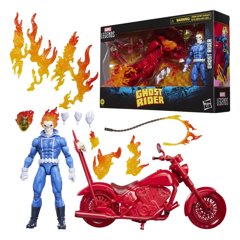 Ghost Rider Marvel Legends Action Figure  Johnny Blaze with Motorcycle 15 cm Hasbro