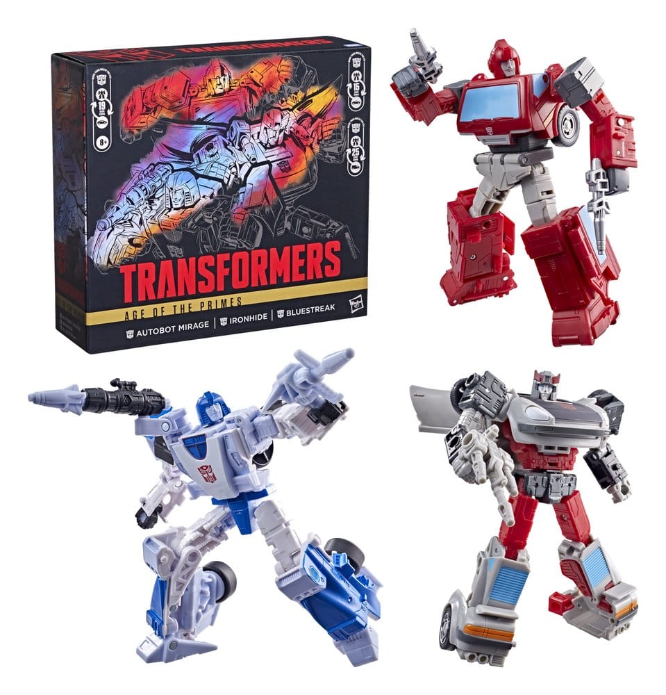 Transformers Age of the Primes Action Figure 3-Pack Autobot Mirage & Bluestreak & Ironhide Hasbro