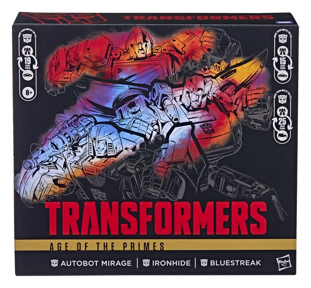Transformers Age of the Primes Action Figure 3-Pack Autobot Mirage & Bluestreak & Ironhide Hasbro
