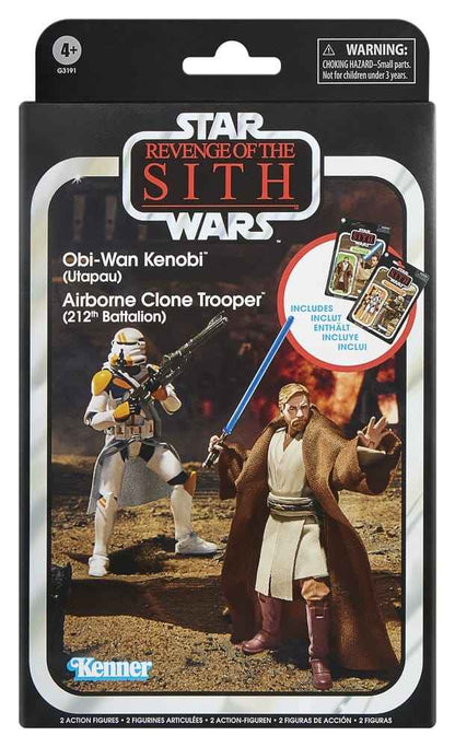 Star Wars Episode III Vintage Collection Action Figure 2-Pack Obi-Wan Kenobi & Airborne Clone Trooper 10 cm