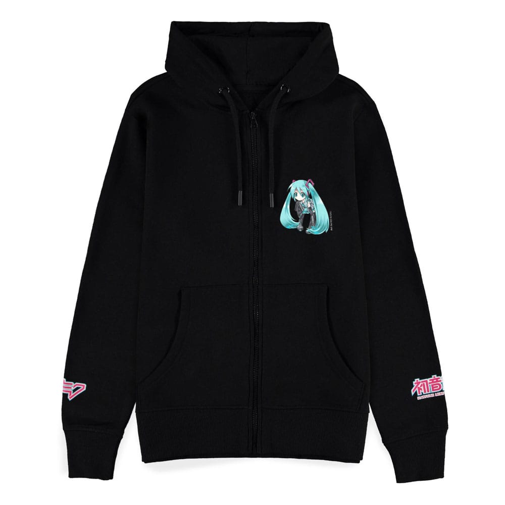 Hatsune Miku Zipper Hoodie Black Sweaters